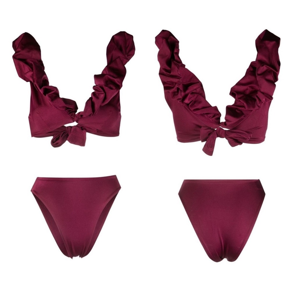 Maygel Coronel Ruffled Red Bikini Set - Picture 7 of 7